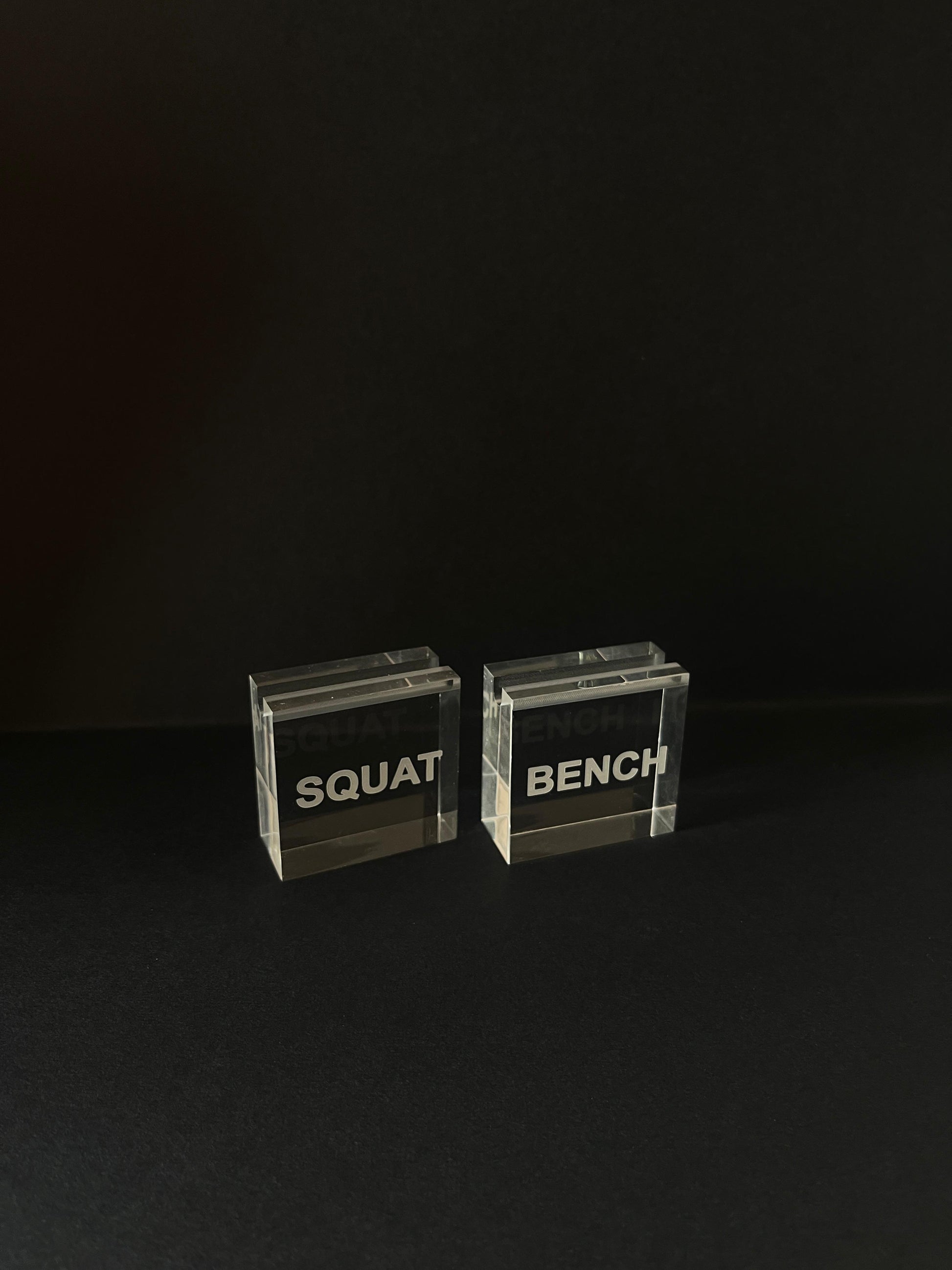 Mini Barbell Stand Bundle – Stainless Steel Barbell , Acrylic Stand & 1 Pair Of Plates